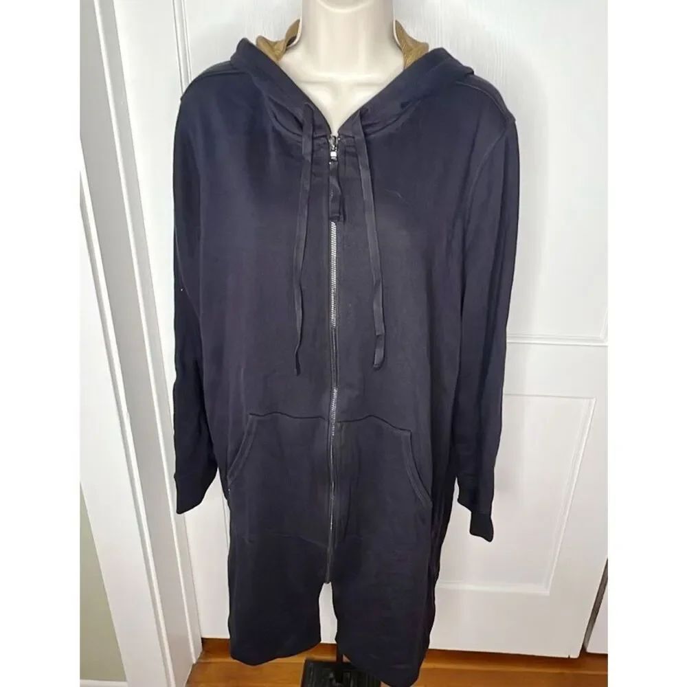 Logo Lounge Hoodie Dress Black Size XL Longs Sweatshirt